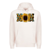 Pale Pink Sunflower Leopard Mom Premium Hoodie - Jasminsmagicworld
