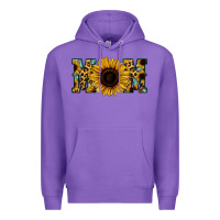 Purple Sunflower Leopard Mom Premium Hoodie - Jasminsmagicworld