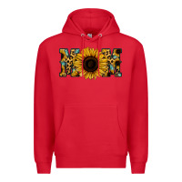 Red Sunflower Leopard Mom Premium Hoodie - Jasminsmagicworld