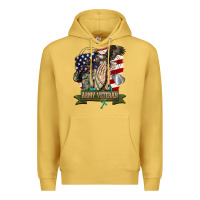 Antique Gold army veteran  pray Premium Hoodie - BarkalooDesign