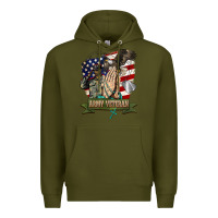 Army Green army veteran  pray Premium Hoodie - BarkalooDesign