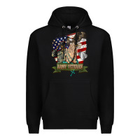 Black army veteran  pray Premium Hoodie - BarkalooDesign
