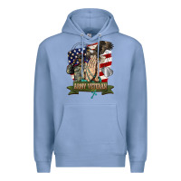 Colony Blue army veteran  pray Premium Hoodie - BarkalooDesign