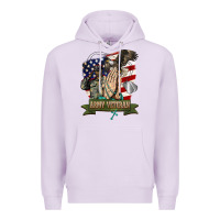 Lilac army veteran  pray Premium Hoodie - BarkalooDesign