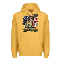 Mustard army veteran  pray Premium Hoodie - BarkalooDesign