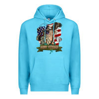 Ocean Blue army veteran  pray Premium Hoodie - BarkalooDesign