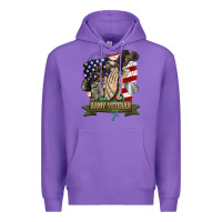 Purple army veteran  pray Premium Hoodie - BarkalooDesign