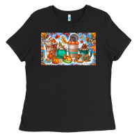 Black Thanksgiving Coffee Drink Kids Cup Ladies Tee - CowhideDigitalArt