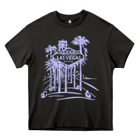 Asphalt las vegas strip retro famous sign nevada traveler souvenir t shirt Heavy Core Tee - baoMotion