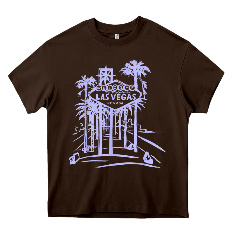 Las Vegas Strip Retro Famous Sign Nevada Traveler Souvenir T Shirt Heavy Core Tee by baoMotion | Teevron