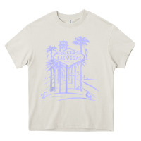 Cream las vegas strip retro famous sign nevada traveler souvenir t shirt Heavy Core Tee - baoMotion