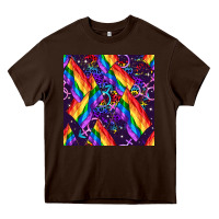 Chocolate Brown lgbt flag seamless pattern Heavy Core Tee - FaDigitalArtStudio