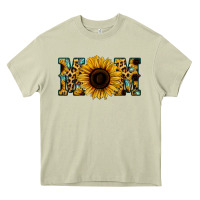 Mossy Sunflower Leopard Mom Heavy Core Tee - Jasminsmagicworld