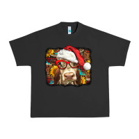 Pigment Black Christmas Cow Urban Heavy Tee - LillyAllenDesigns