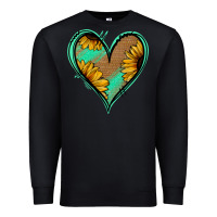 Black Sunflower Heart Premium Sweatshirt - Jasminsmagicworld