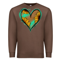 Chestnut Sunflower Heart Premium Sweatshirt - Jasminsmagicworld