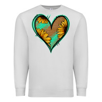 Dove Grey Sunflower Heart Premium Sweatshirt - Jasminsmagicworld