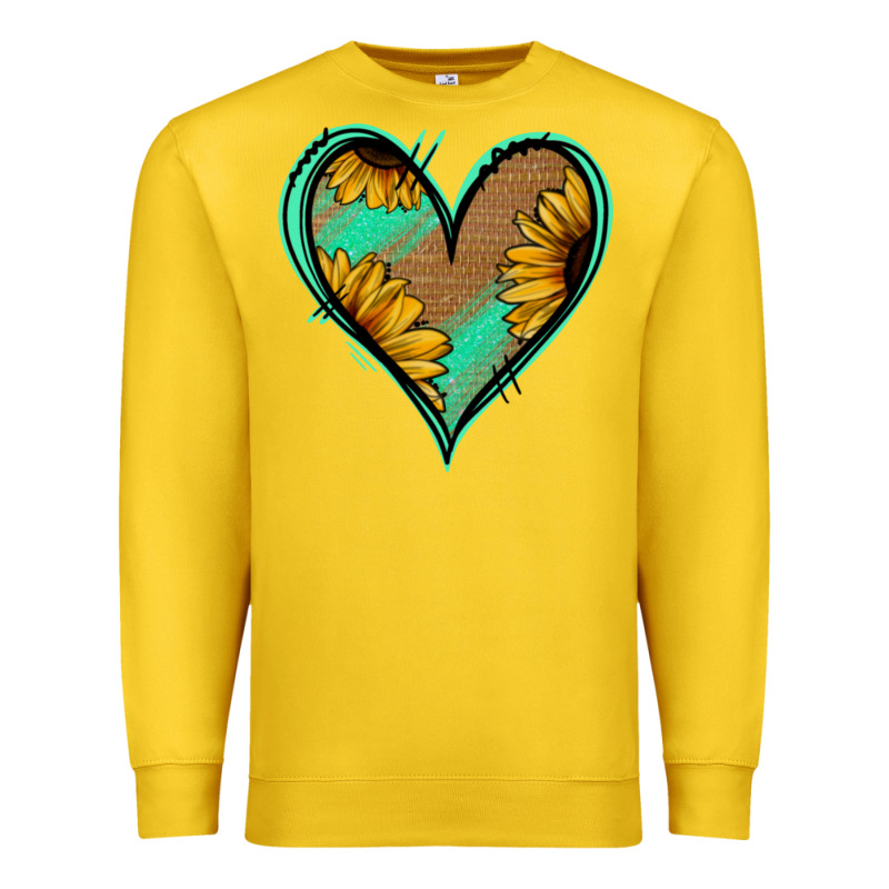 Sunflower Heart Premium Sweatshirt by Jasminsmagicworld | Teevron