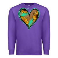 Purple Sunflower Heart Premium Sweatshirt - Jasminsmagicworld