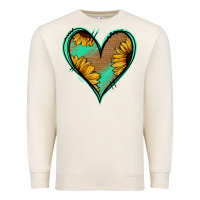 Sandshell Sunflower Heart Premium Sweatshirt - Jasminsmagicworld