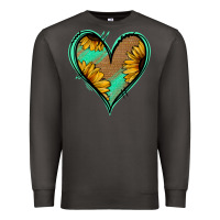 Smoke Sunflower Heart Premium Sweatshirt - Jasminsmagicworld
