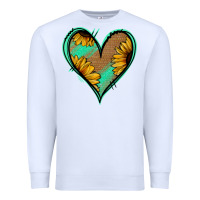 White Sunflower Heart Premium Sweatshirt - Jasminsmagicworld