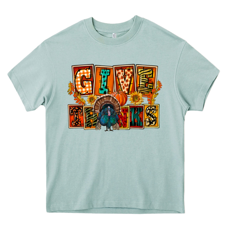 Give Thanks Thanksgiving Heavy Core Tee by FaDigitalArtStudio | Teevron