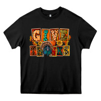 Black Give Thanks Thanksgiving Heavy Core Tee - FaDigitalArtStudio