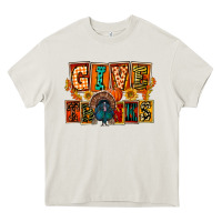 Cream Give Thanks Thanksgiving Heavy Core Tee - FaDigitalArtStudio