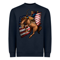 Navy American Cowboy Heavyweight Sweatshirt - Jasminsmagicworld