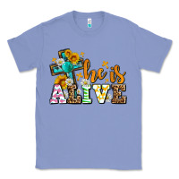 Colony Blue Easter Day He is alive with cross Classic Tee - OliviaCreatesArt