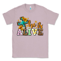 Lilac Easter Day He is alive with cross Classic Tee - OliviaCreatesArt