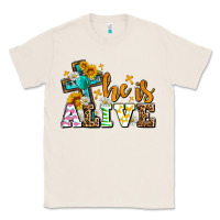 Natural Easter Day He is alive with cross Classic Tee - OliviaCreatesArt
