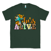 Sports Green Easter Day He is alive with cross Classic Tee - OliviaCreatesArt