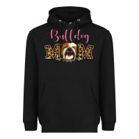 Black Bulldog Mom Heavyweight Hoodie - Jasminsmagicworld