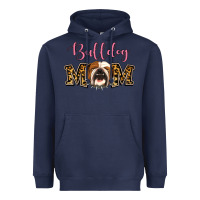 Navy Bulldog Mom Heavyweight Hoodie - Jasminsmagicworld