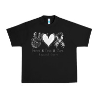 Black Peace Love Cure Carcinoid Cancer Urban Heavy Tee - Jasminsmagicworld