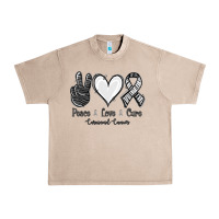 French Oak Peace Love Cure Carcinoid Cancer Urban Heavy Tee - Jasminsmagicworld