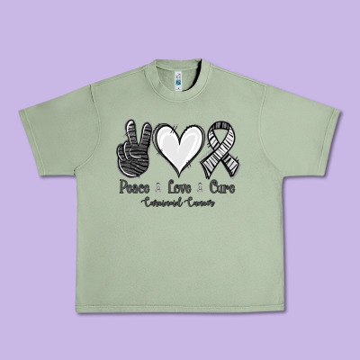 Peace Love Cure Carcinoid Cancer Urban Heavy Tee Designed By Jasminsmagicworld