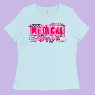 Valentine Medical Assistant Ladies Tee Designed By Cowhidedigitalart