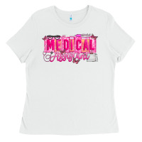 White valentine medical assistant Ladies Tee - CowhideDigitalArt