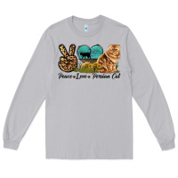 Moon Dust Peace Love Persian Cat Long Sleeve Tee - LillyAllenDesigns