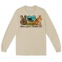 Mushroom Peace Love Persian Cat Long Sleeve Tee - LillyAllenDesigns