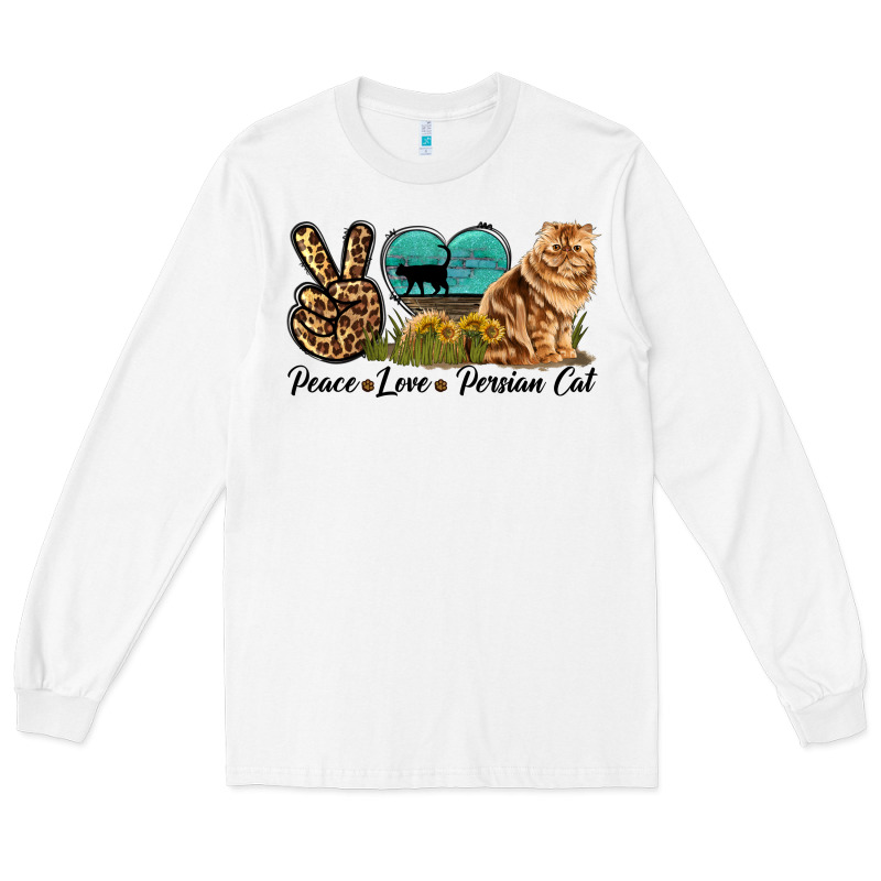 Peace Love Persian Cat Long Sleeve Tee by LillyAllenDesigns | Teevron