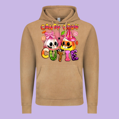 Candy Corn Cutie Vintage Hoodie Designed By Artiststas