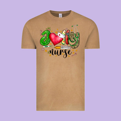 Jolly Nurse Black Vintage Tee Designed By Cowhidedigitalart