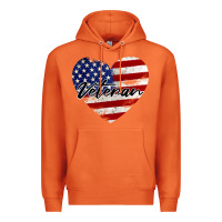 Carrot veteran heart american flag Premium Hoodie - BarkalooDesign