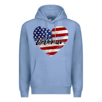 Veteran Heart American Flag Premium Hoodie | Teevron