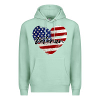 Seafoam veteran heart american flag Premium Hoodie - BarkalooDesign
