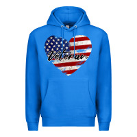 True Royal veteran heart american flag Premium Hoodie - BarkalooDesign